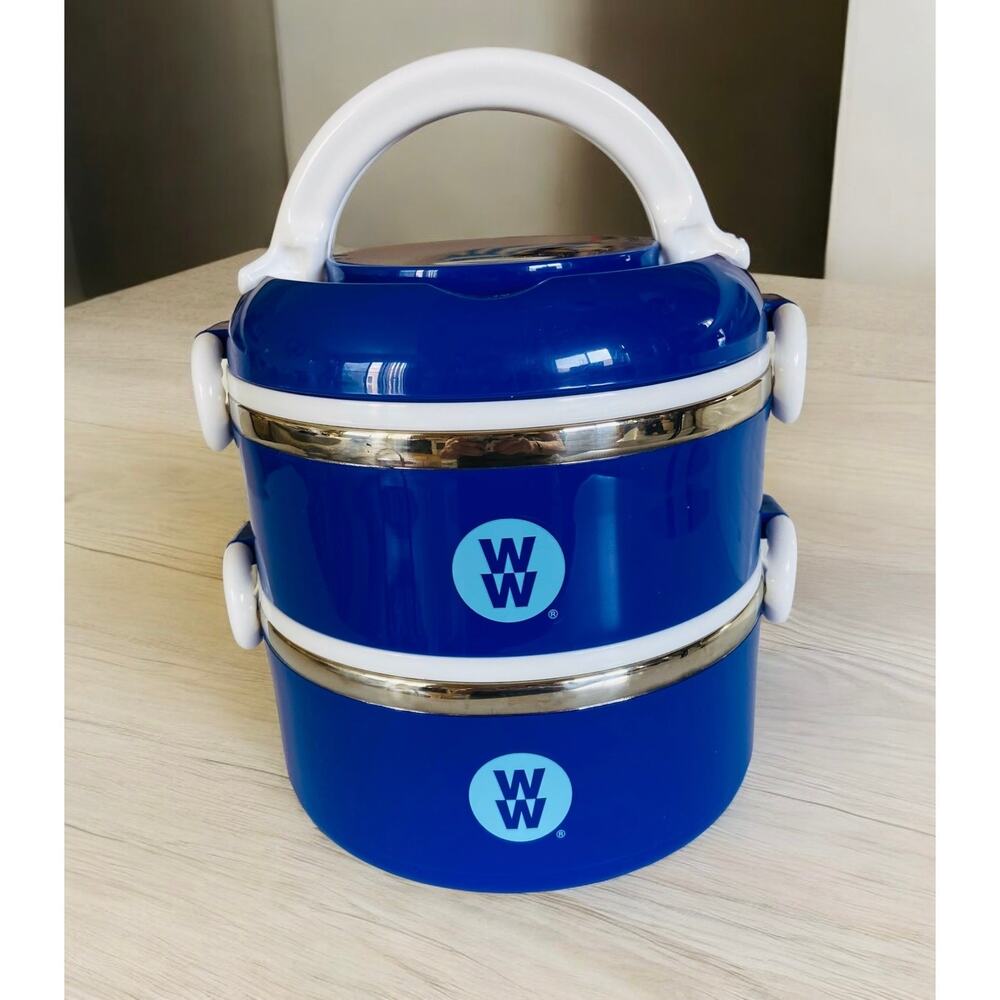 WW Weight Watchers Stackable Stainless Steel Lunch Snack Container Bento Box